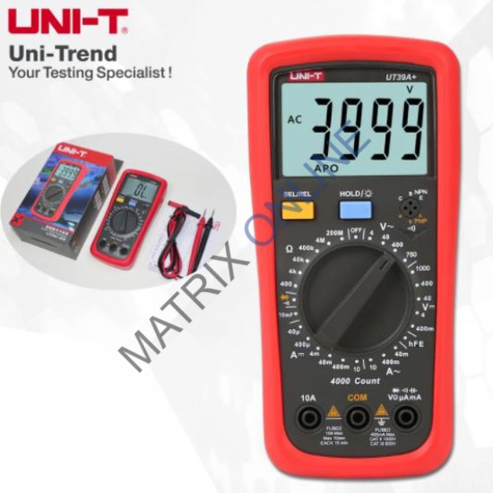 UT39A+ Digital Multimeter 750ACV / 1000DCV