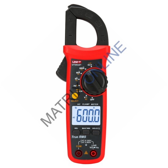 UT202A+ Digital AC Clamp Meter 600A