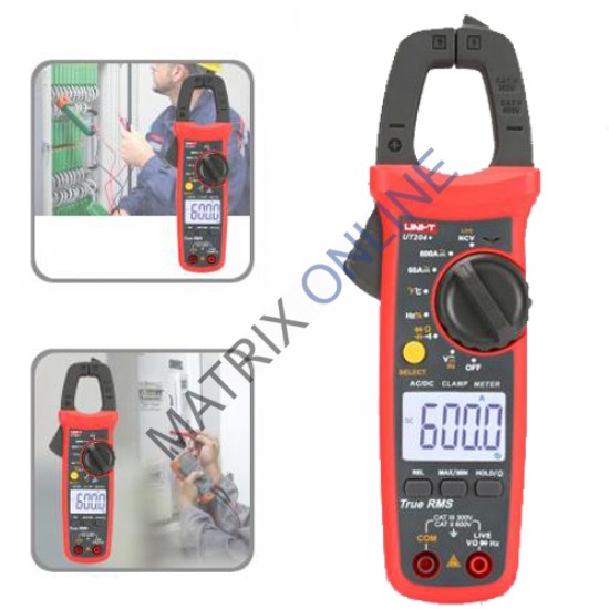 UT204+ Digital AC/DC Clamp Meter 600A