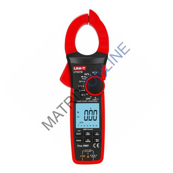 UT207B True RMS Digital AC/DC Clamp Meter 1000A