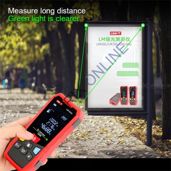 LM100G Digital Laser Distance Meter 100M Green Laser