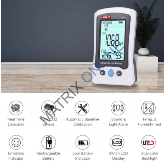 A37 Digital Carbon dioxide CO2 Meter 400ppm~5000ppm