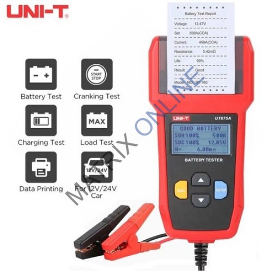 UT675A Digital USB Battery Tester with Printing Function